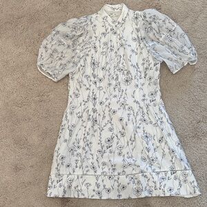 Club Monaco Floral Puff Sleeve Dress